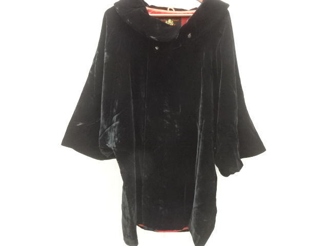 JAPANESE KIMONO / ANTIQUE TAISHO ROMANTIC VELVET KIMONO COAT